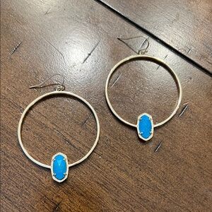 Kendra Scott “Elora” Hoops turquoise